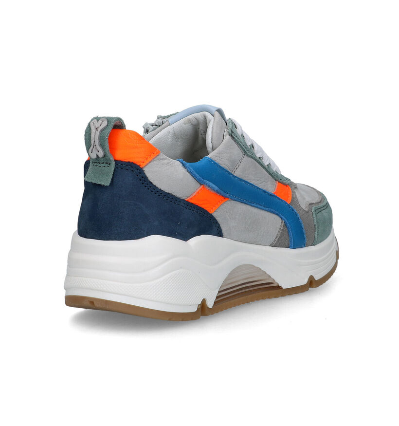 STONES and BONES Falcan Blauwe Veterschoenen in nubuck (325938)