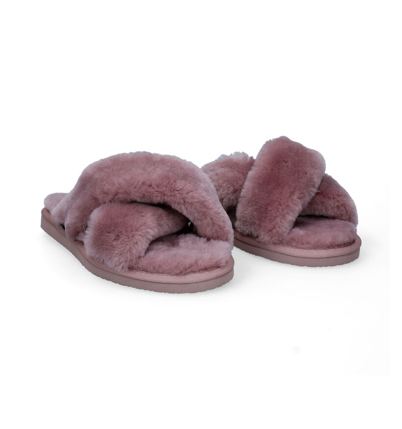 Bullboxer Pantoufles ouvertes en Rose en textile (300234)