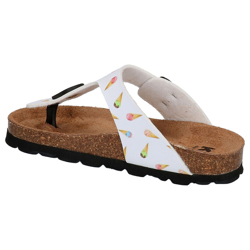 K3 Witte Teenslippers in kunstleer (273538)