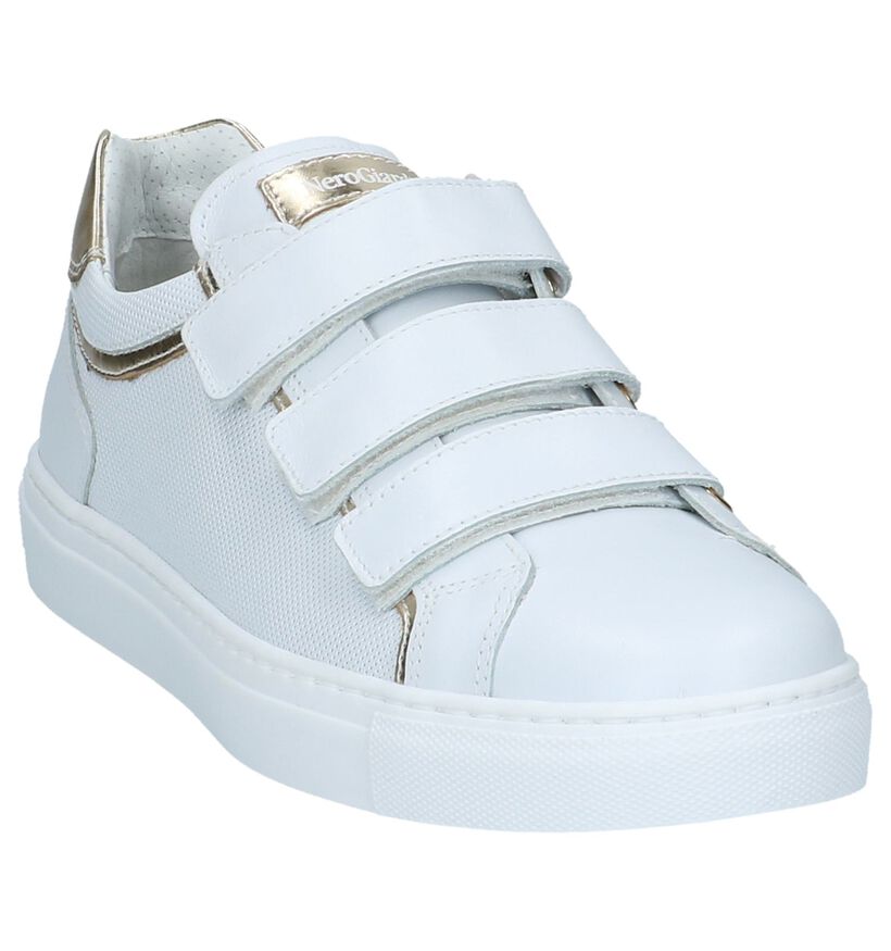 NeroGiardini Witte Sneakers met Velcro, , pdp