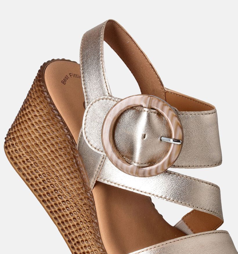 Gabor Gouden Sandalen met sleehak voor dames (355094)