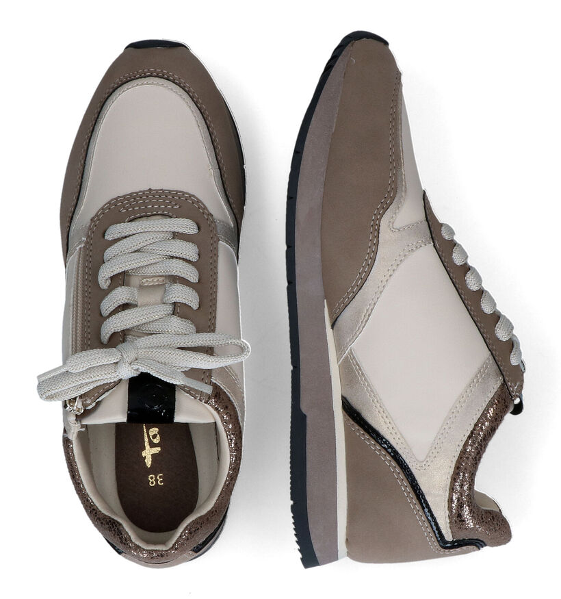 Tamaris Baskets casual en Taupe pour femmes (313131) - pour semelles orthopédiques