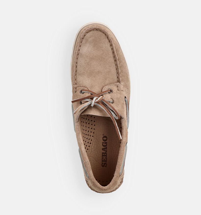 Sebago Dockside Portland Flesh Out Chaussures bateau en Taupe pour hommes (370265)