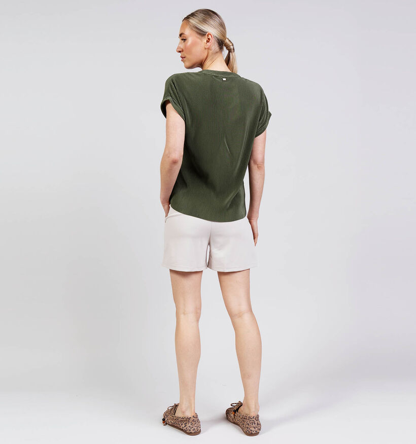 Mexx Plisse Blouse en Vert pour femmes (368531)