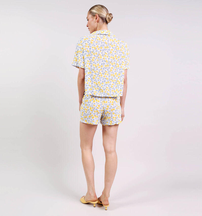Pieces Barri 2/4 Gele Blouse met Bloemenprint voor dames (369213)