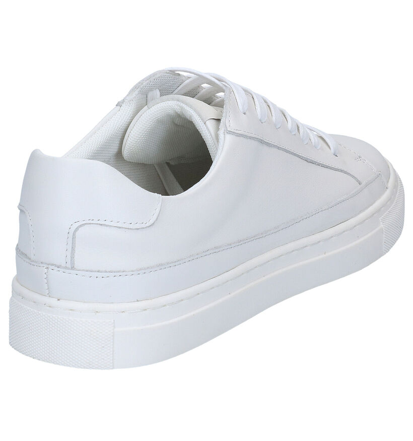 Poelman Chaussures plates en Blanc en cuir (300349)