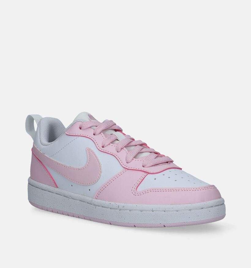 Nike Court Borough LOW Baskets en Rose pour filles (350498)