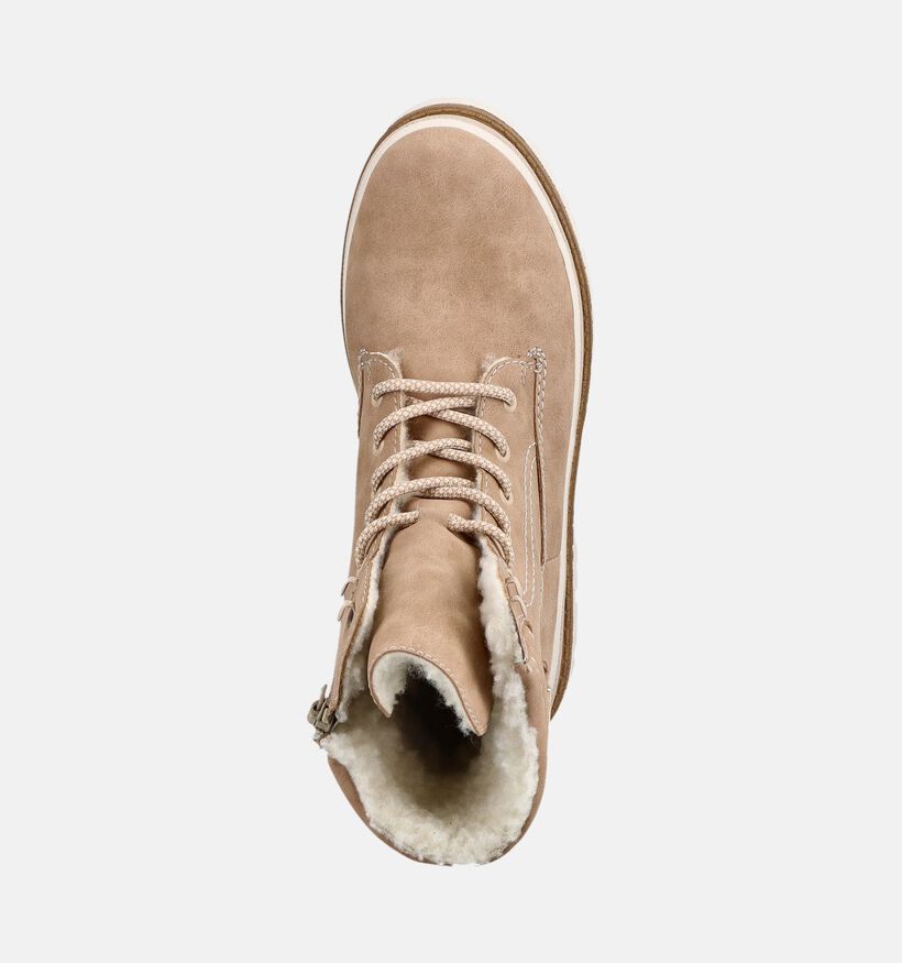 Rieker Donkerbeige Boots met Veters en Rits voor dames (379958) - geschikt voor steunzolen