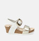 Mephisto Leandre Witte/Gouden Sleehak Sandalen voor dames (369956)