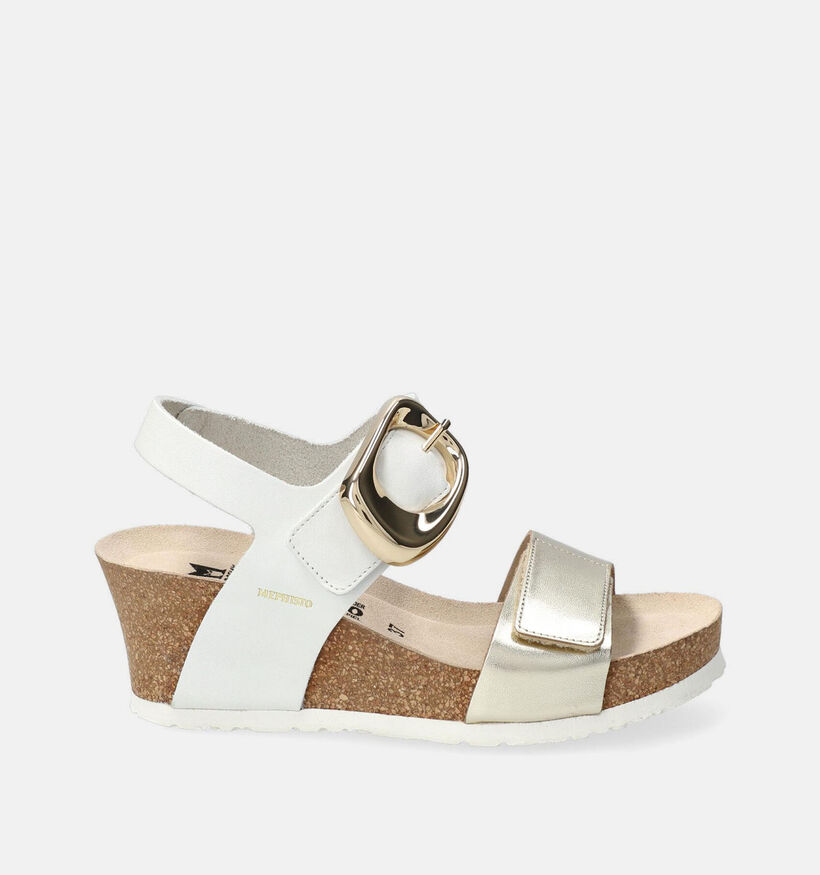Mephisto Leandre Witte/Gouden Sleehak Sandalen voor dames (369956)
