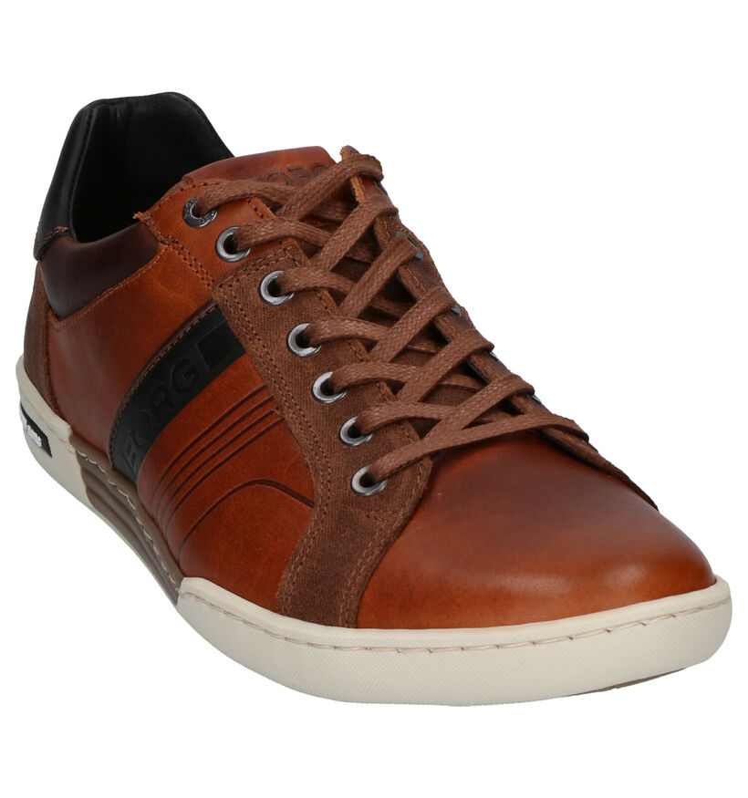 Björn Borg Coltrane Cognac Veterschoenen in leer (254792)