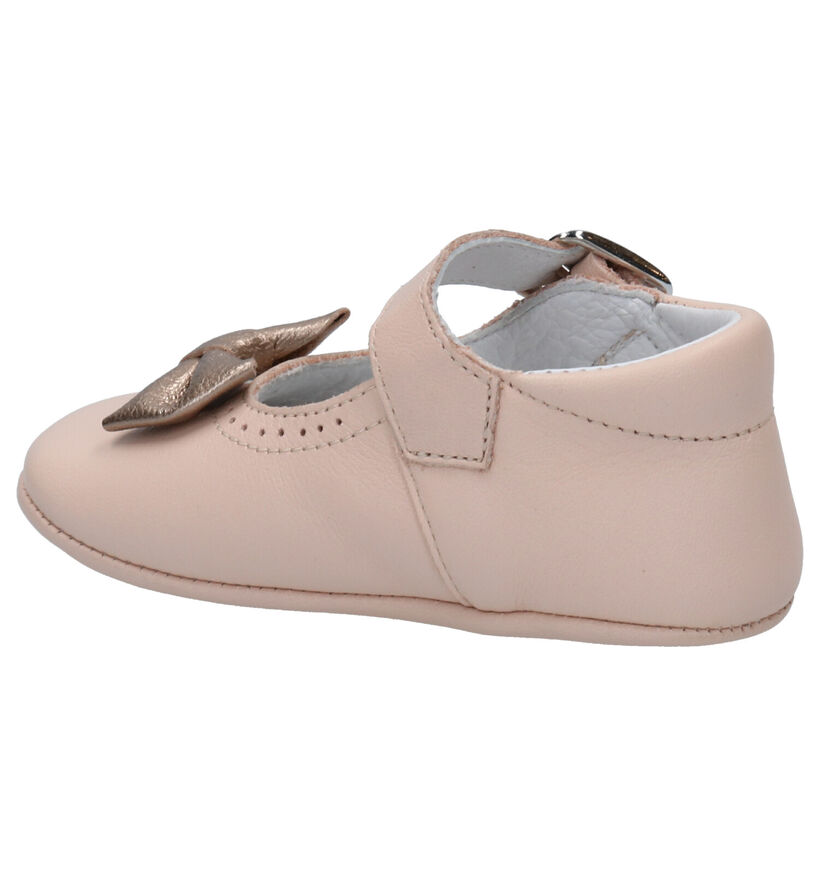 Beberlis Chaussons pour bébé en Nude en cuir (271461)