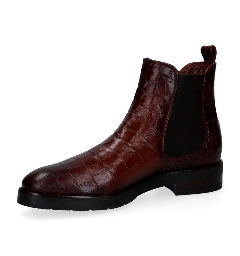 Hampton Bays Bottines plates en Cognac en cuir (295770)