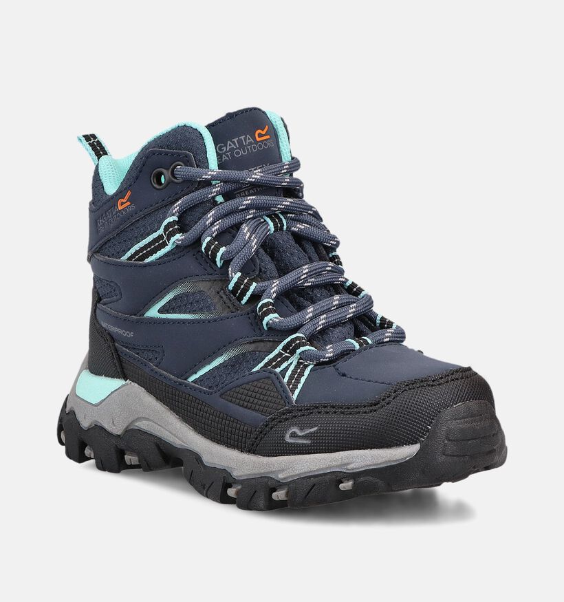 Regatta HolcombeIII Bt Jnr Chaussures de randonn&eacute;e en Bleu pour gar&ccedil;ons (361303) - pour semelles orthop&eacute;diques