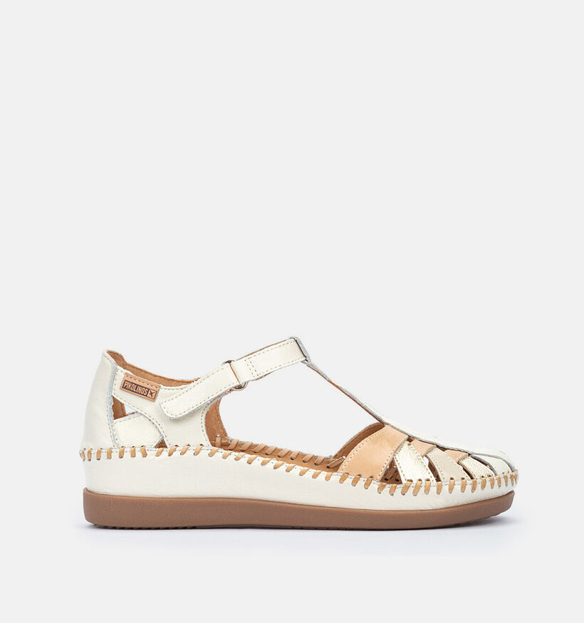 Pikolinos Cadaques Sandales plates en &Eacute;cru pour femmes (370537)