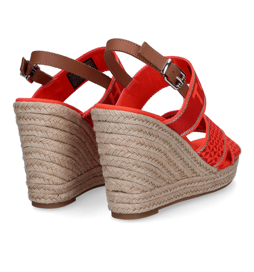 TH Tommy Webbing Sandales en Orange pour femmes (303998)