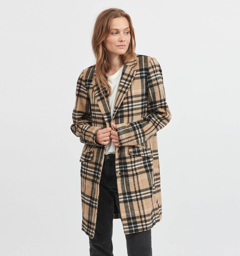 Vila Manteau en Beige/Noir (304952)