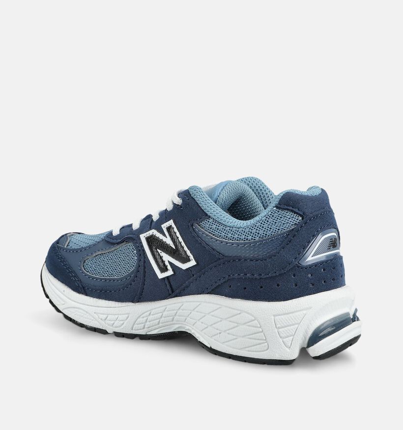 New Balance 2002 Baskets basses en Bleu fonc&eacute; pour gar&ccedil;ons (375256) - pour semelles orthop&eacute;diques