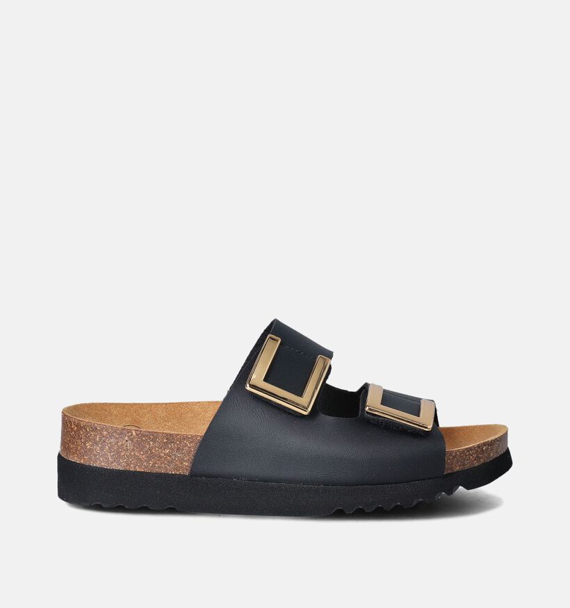 Scholl Monterey 2 straps Zwarte Slippers voor dames (357574)
