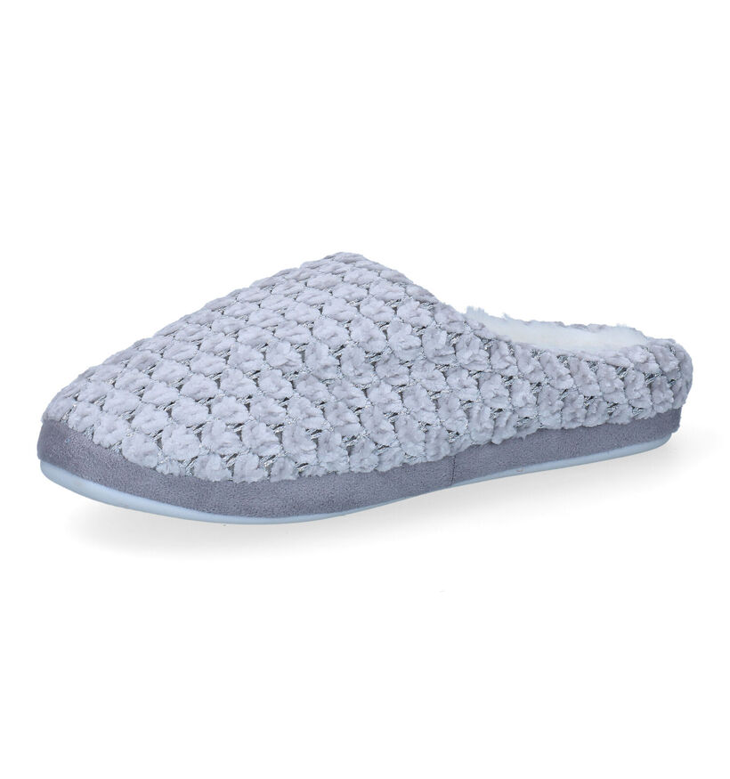 Super Cracks Pantoufles ouvertes en Gris clair en textile (311166)
