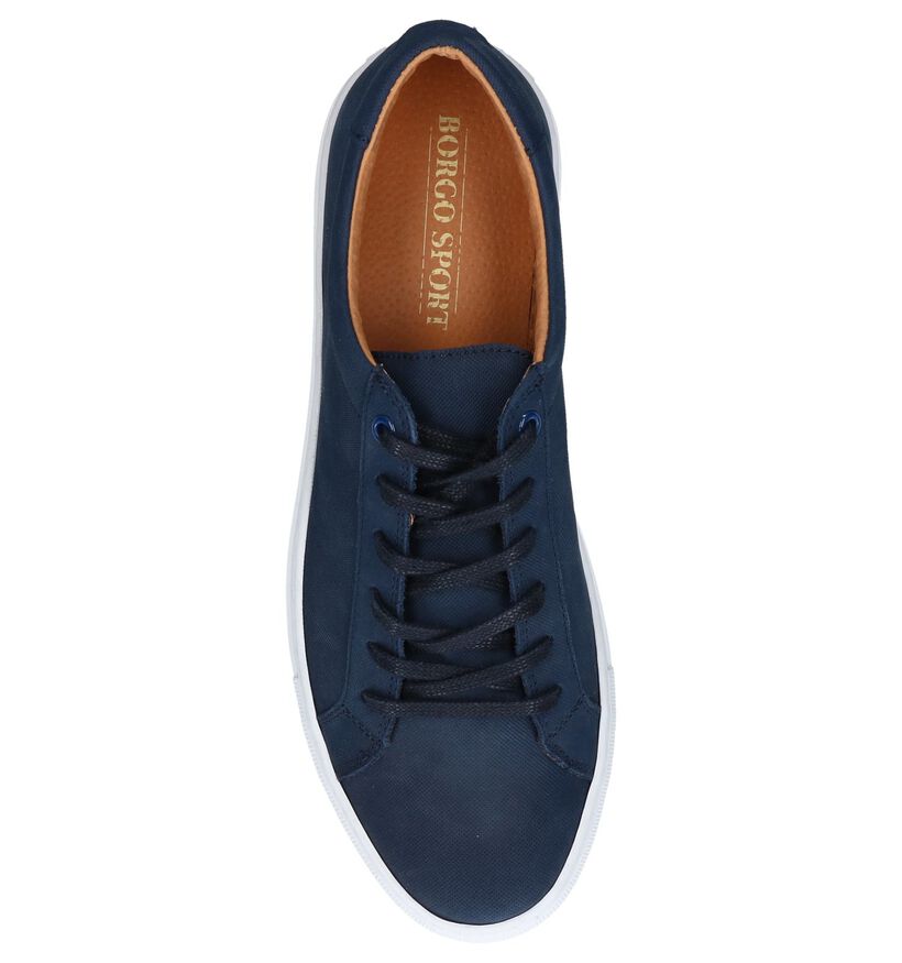 Borgo Sport Chaussures basses en Bleu foncé en cuir (247739)