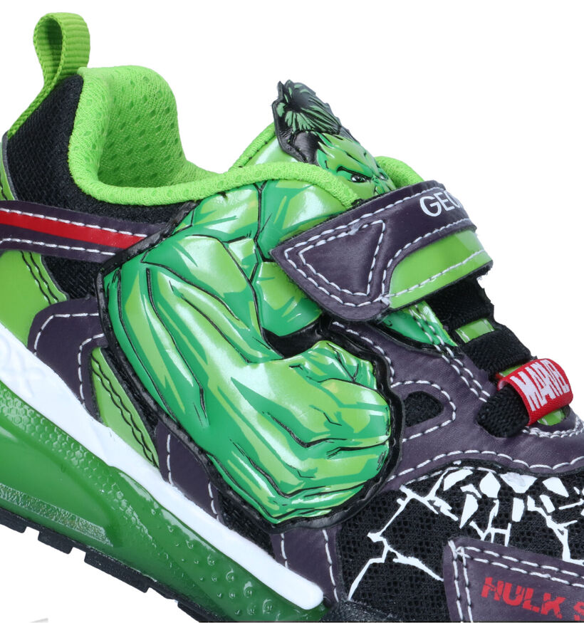 Geox Marvel Avengers The Hulk Groene Sneakers voor jongens (321560) - geschikt voor steunzolen