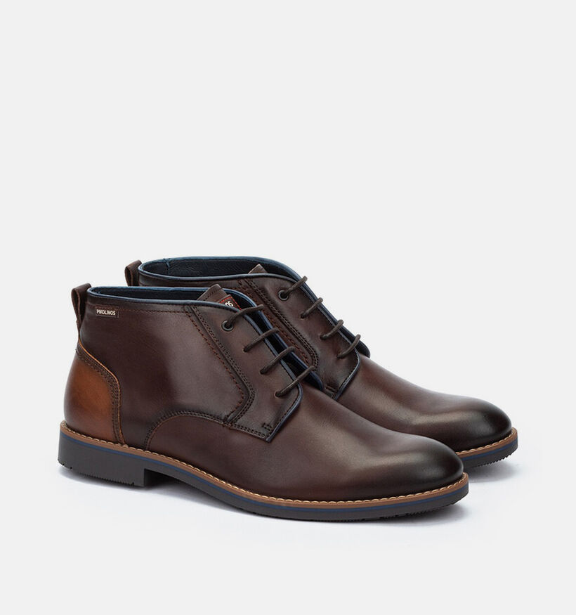 Pikolinos Leon Donkerbruine Geklede Veterschoenen voor heren (379264) - geschikt voor steunzolen