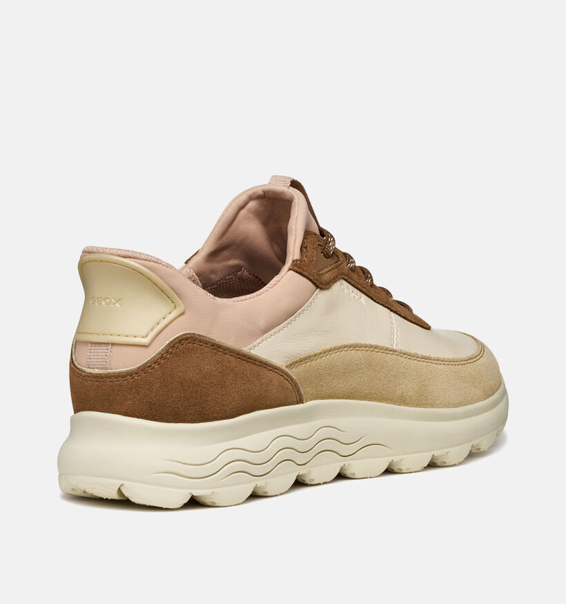 Geox Spherica Plus Chaussures à enfiler en Marron/Beige pour femmes (360134) - pour semelles orthopédiques