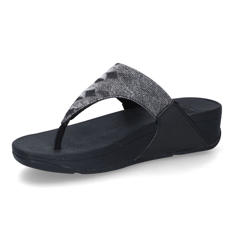 FitFlop Lulu Toe Post Geo Glitz Blauwe Teenslippers voor dames (313548)