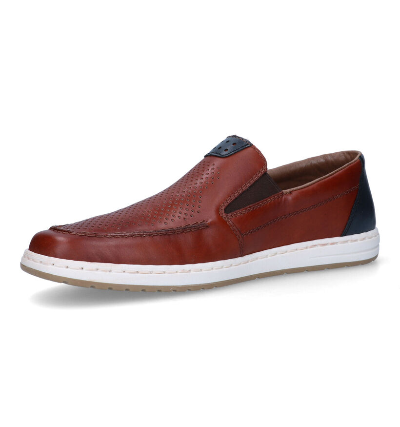 Rieker Chaussures à enfiler en Cognac en cuir (323621)