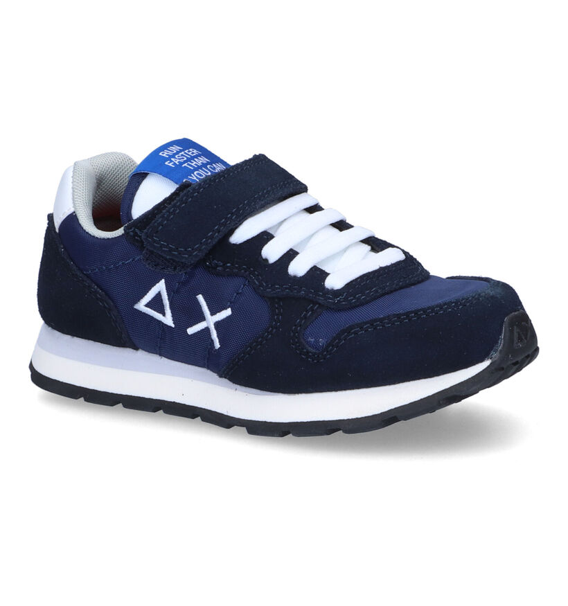 Sun 68 Blauwe Sneakers in stof (306561)