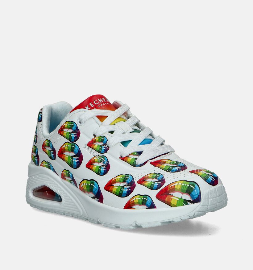 Skechers Uno Prism Kisses Witte Sneakers voor dames (352260)