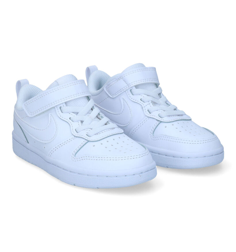 Nike Court Borough Witte Sneakers voor jongens, meisjes (333172)