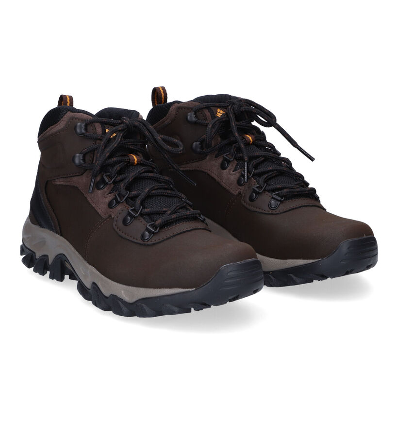 Columbia Newton Ridge Plus II WP Bottines en Brun pour hommes (303304) - pour semelles orthopédiques