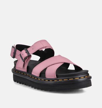 Dr. Martens Platform Sandalen Zwart/Roze