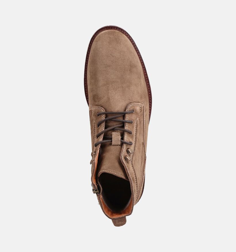 Via Borgo Boots &agrave; lacets en Taupe pour hommes (379282)