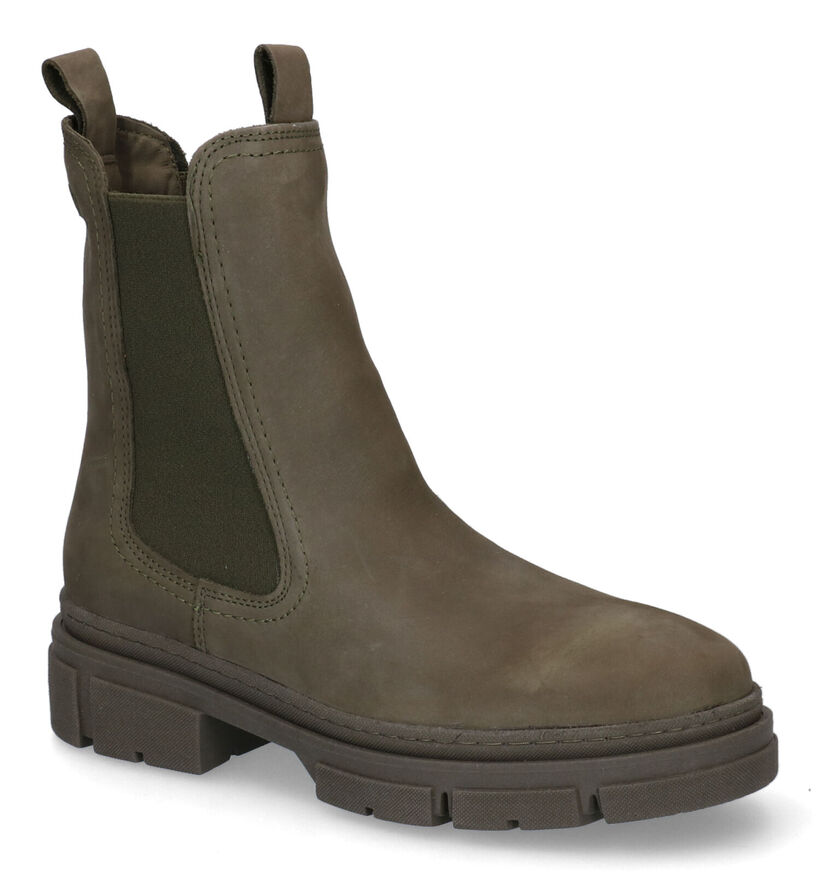 Tamaris Touch it Chelsea Boots en Kaki en nubuck (297115)