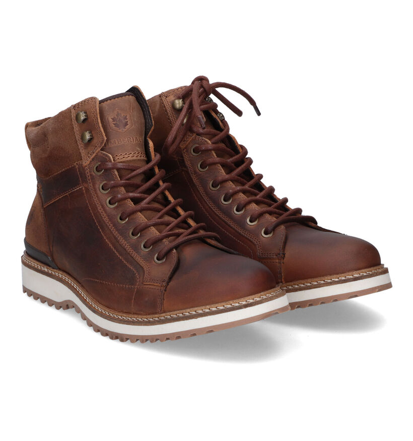Lumberjack Aaron Bottines en Cognac en cuir (314105)