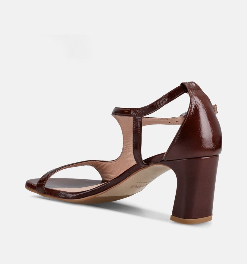 Zinda Donkerbruine Sandalen op hak voor dames (373657)