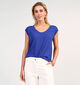 Pieces Billo Tee Lurex T-shirt en Bleu pour femmes (361143)