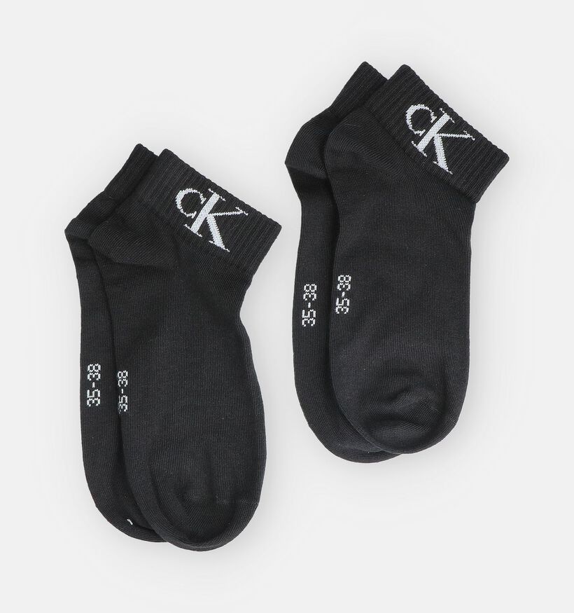 Calvin Klein Socks Monogram Zwarte Enkelsokken (2 Paar) voor dames (362717)