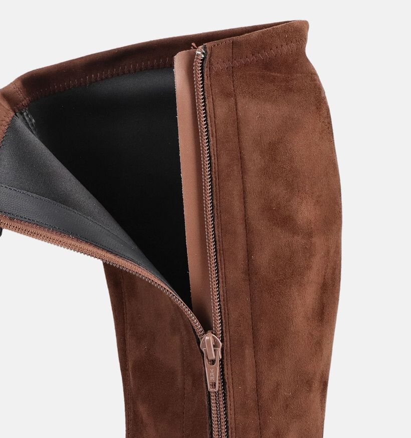Nathan-Baume Bottes hautes en Brun fonc&eacute; pour femmes (380281)