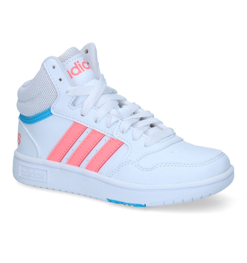 adidas Hoops 3.0 Mid Baskets en Blanc pour filles (315005) - pour semelles orthopédiques