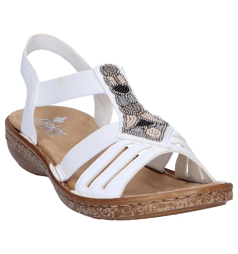 Rieker Sandales à talons en Blanc en simili cuir (246257)