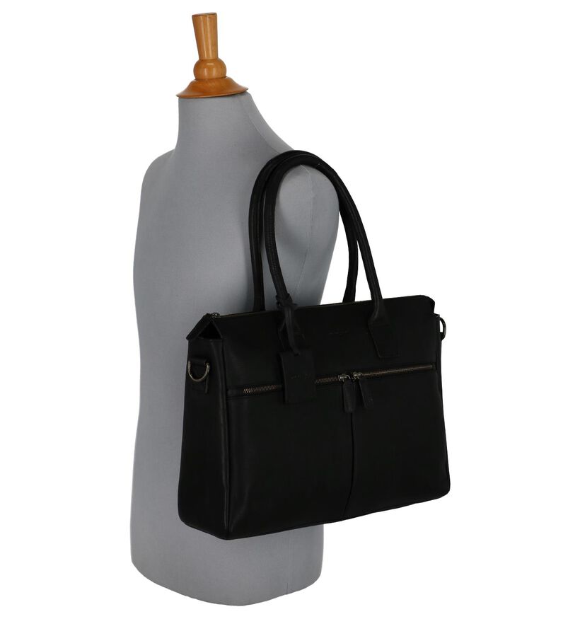 Burkely Sacs d'ordinateur portable en Noir en cuir (235333)