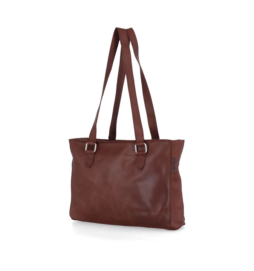 Saccoo Pocitos Bruine Shopper Tas in leer (316864)