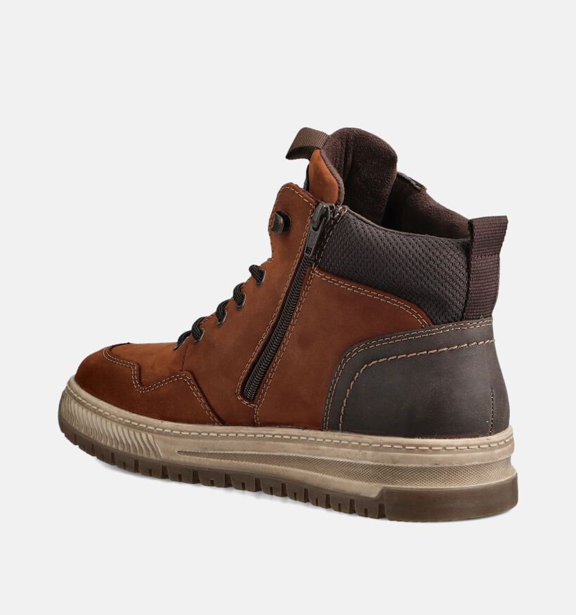 Rieker Cognac Hoge Sneakers voor heren (363506) - geschikt voor steunzolen