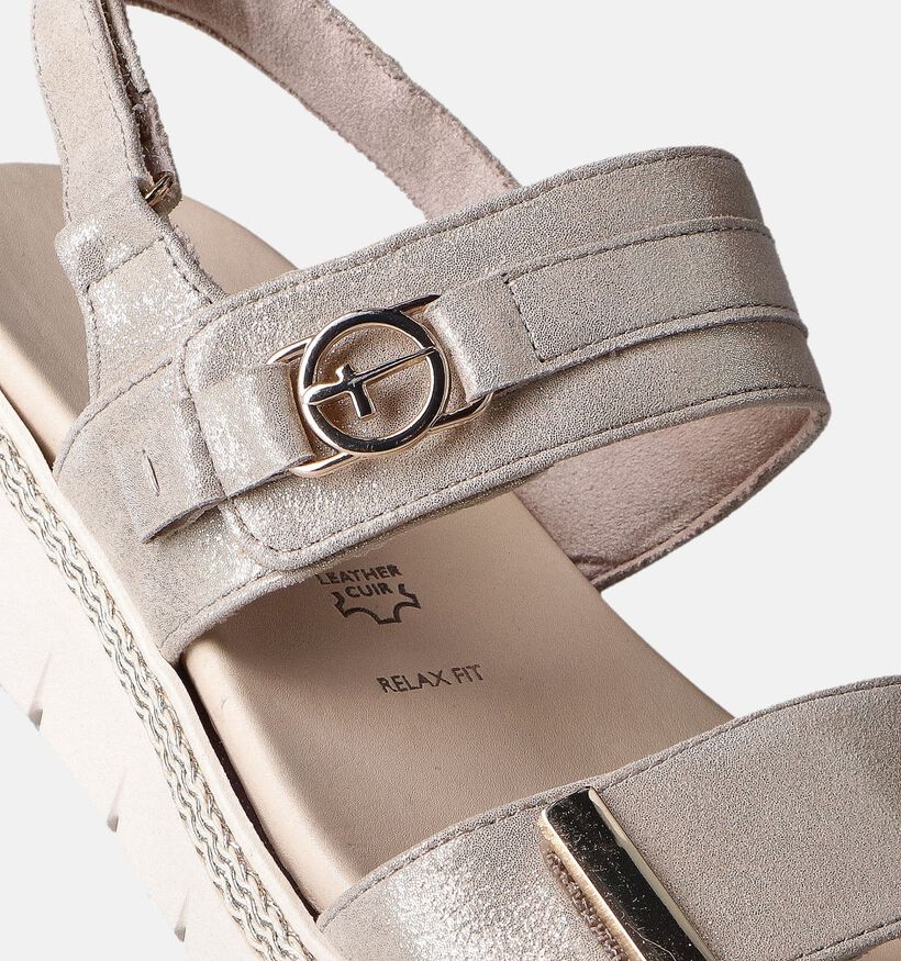 Tamaris Gouden Sandalen met Sleehak voor dames (354416)