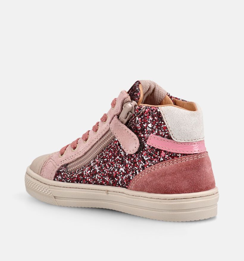FR by Romagnoli Boots &agrave; lacets en Rose pour filles (380634) - pour semelles orthop&eacute;diques