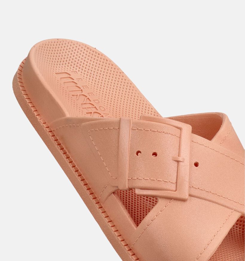 Freedom Moses Cross Basic Claquettes en Orange pour femmes (370840)